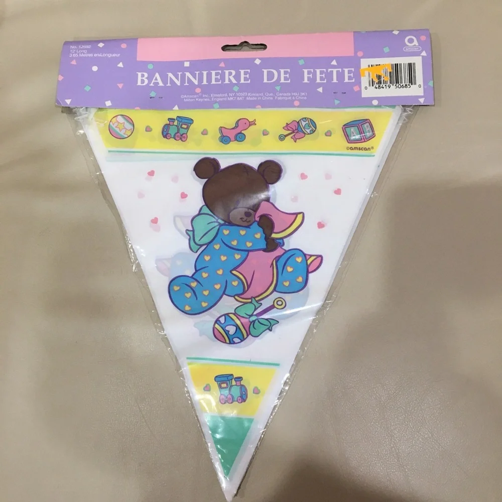 Teddy Bear Party Banner Baby Shower Gender Reveal